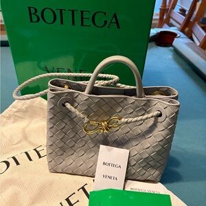 Bottega Veneta Light Gray Woven Tote